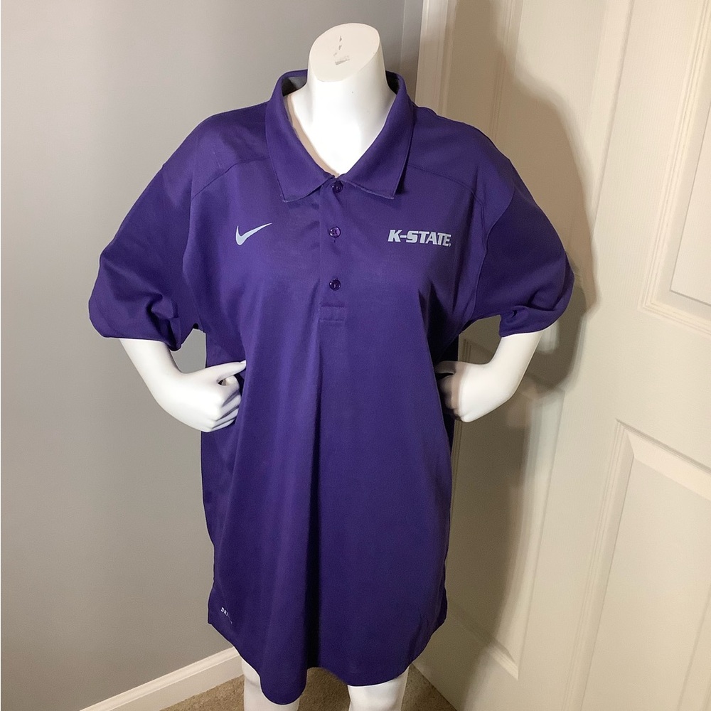 Men’s Large Kansas State Wildcats Nike Dri Fit Golf Polo Shirt